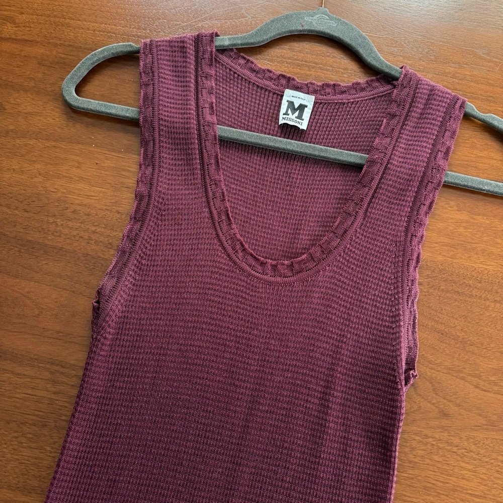 Authentic M Missoni Scoop Neck Sleeveless Top